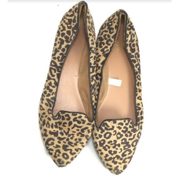 Merona Women's Animal Print Flats Leopard Print Pointed Toe Brown Size 9 - Picture 6 of 11